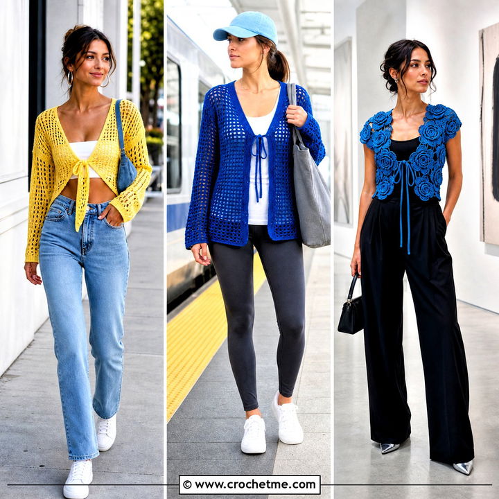 35 Crochet Tie Top Outfit Ideas for Flirty Summer Style
