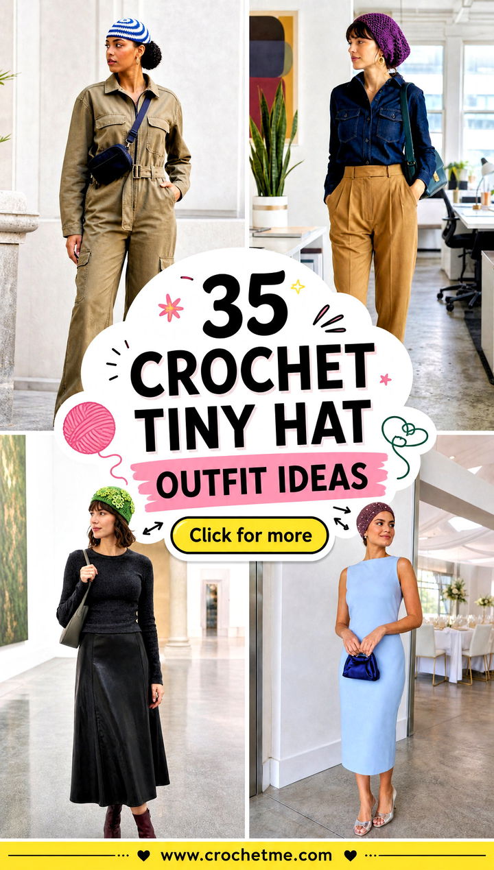 35 crochet tiny hat outfit ideas - 35 crochet tiny hat outfit ideas