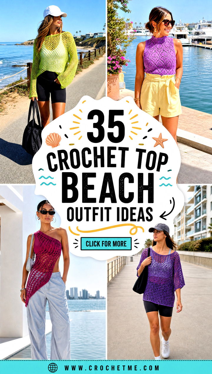 35 crochet top beach outfit ideas - 35 crochet top beach outfit ideas