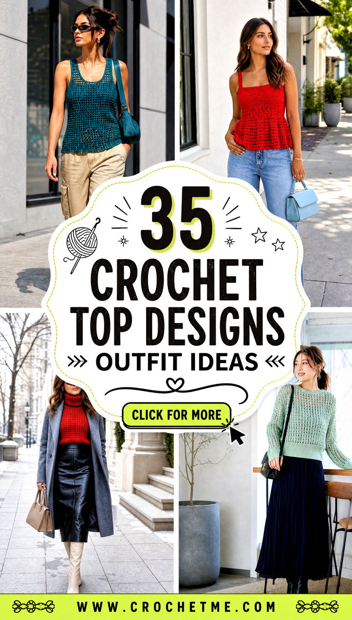 35 crochet top designs outfit ideas - 35 crochet top designs outfit ideas