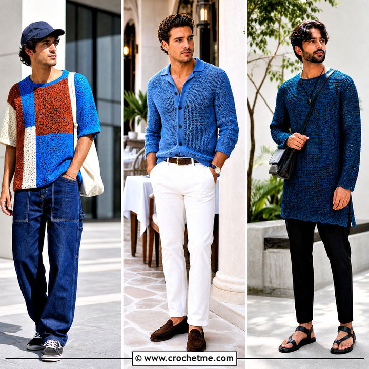 35 Crochet Top for Men Outfit Ideas for Fresh Summer Style