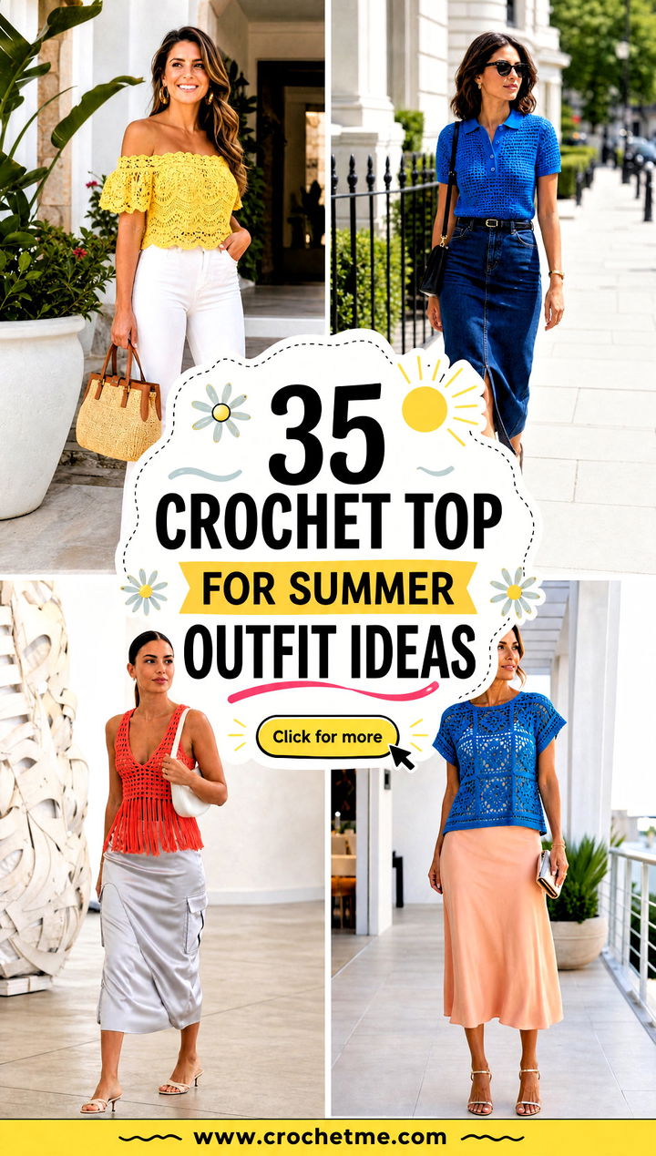 35 crochet top for summer outfit ideas - 35 crochet top for summer outfit ideas