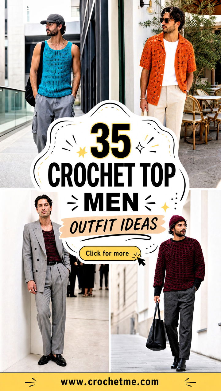 35 crochet top men outfit ideas - 35 crochet top men outfit ideas