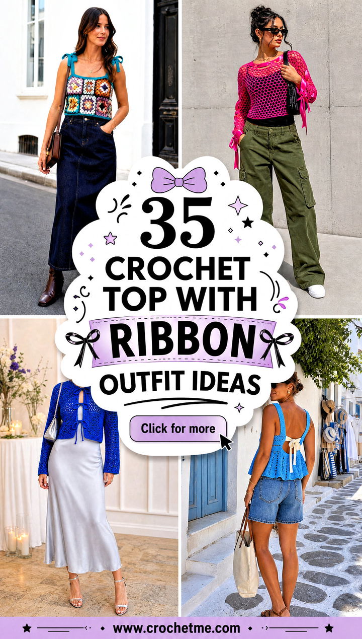 35 crochet top with ribbon outfit ideas - 35 crochet top with ribbon outfit ideas