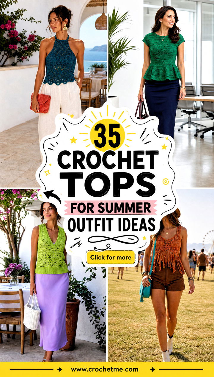 35 crochet tops for summer outfit ideas - 35 crochet tops for summer outfit ideas