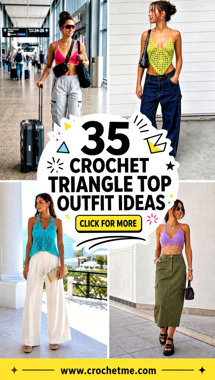 35 crochet triangle top outfit ideas - 35 crochet triangle top outfit ideas