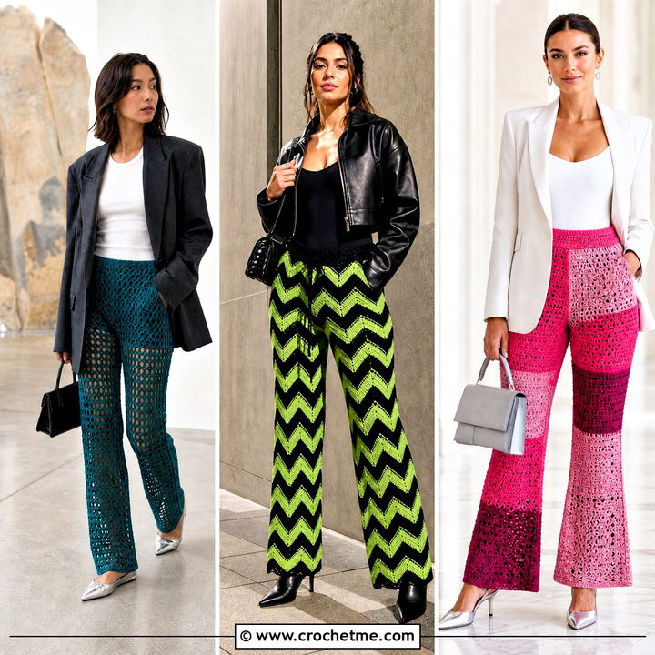 35 Crochet Trousers Outfit Ideas for Bold Summer Style