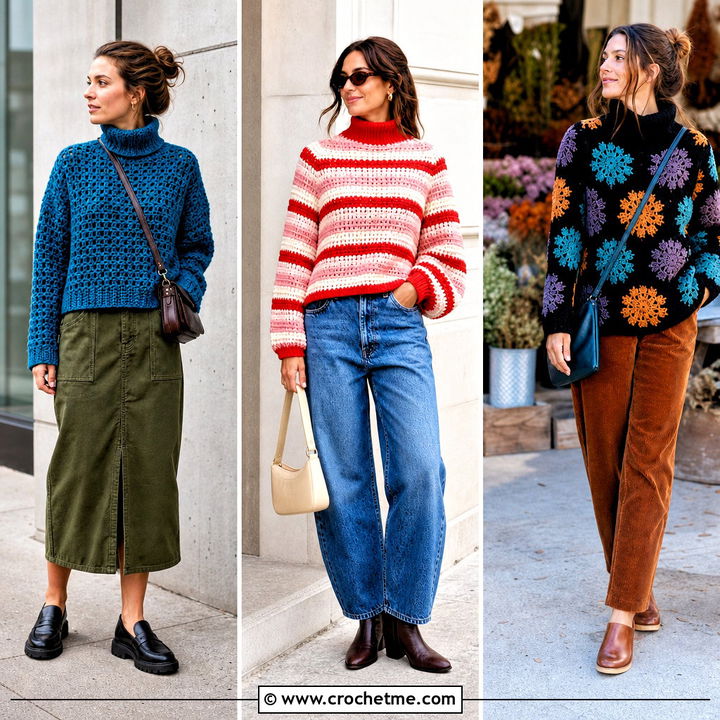 35 Crochet Turtle Neck Sweater Outfit Ideas for Cozy Style