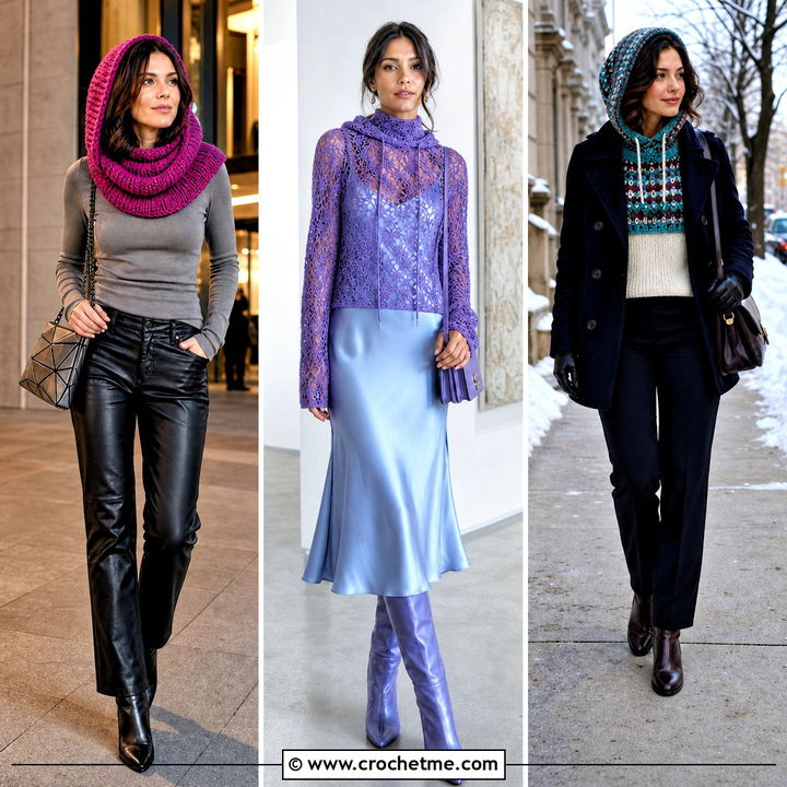 35 Crochet Turtleneck Hoodie Outfit Ideas for Cozy Days