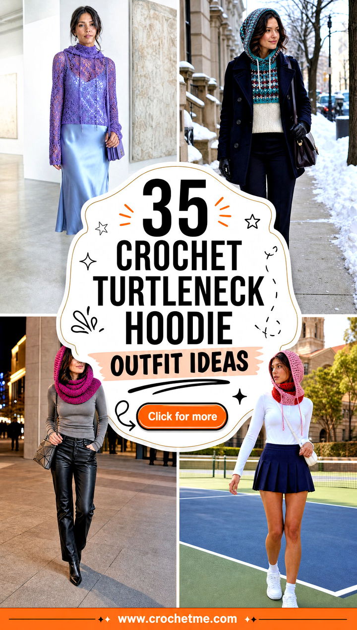 35 crochet turtleneck hoodie outfit ideas - 35 crochet turtleneck hoodie outfit ideas