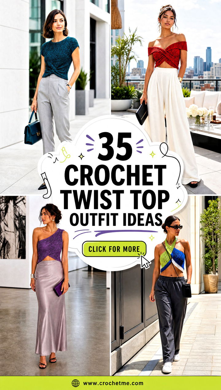 35 crochet twist top outfit ideas - 35 crochet twist top outfit ideas