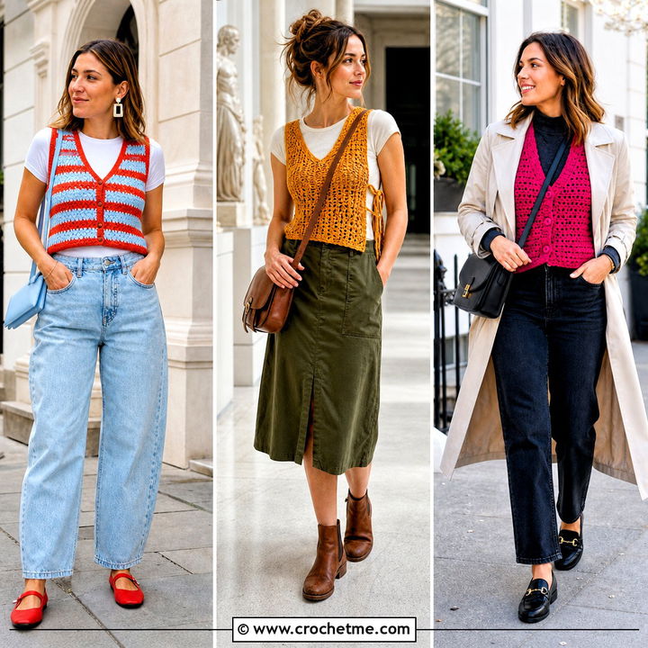 35 Crochet Vests Outfit Ideas for Chic Everyday Layering