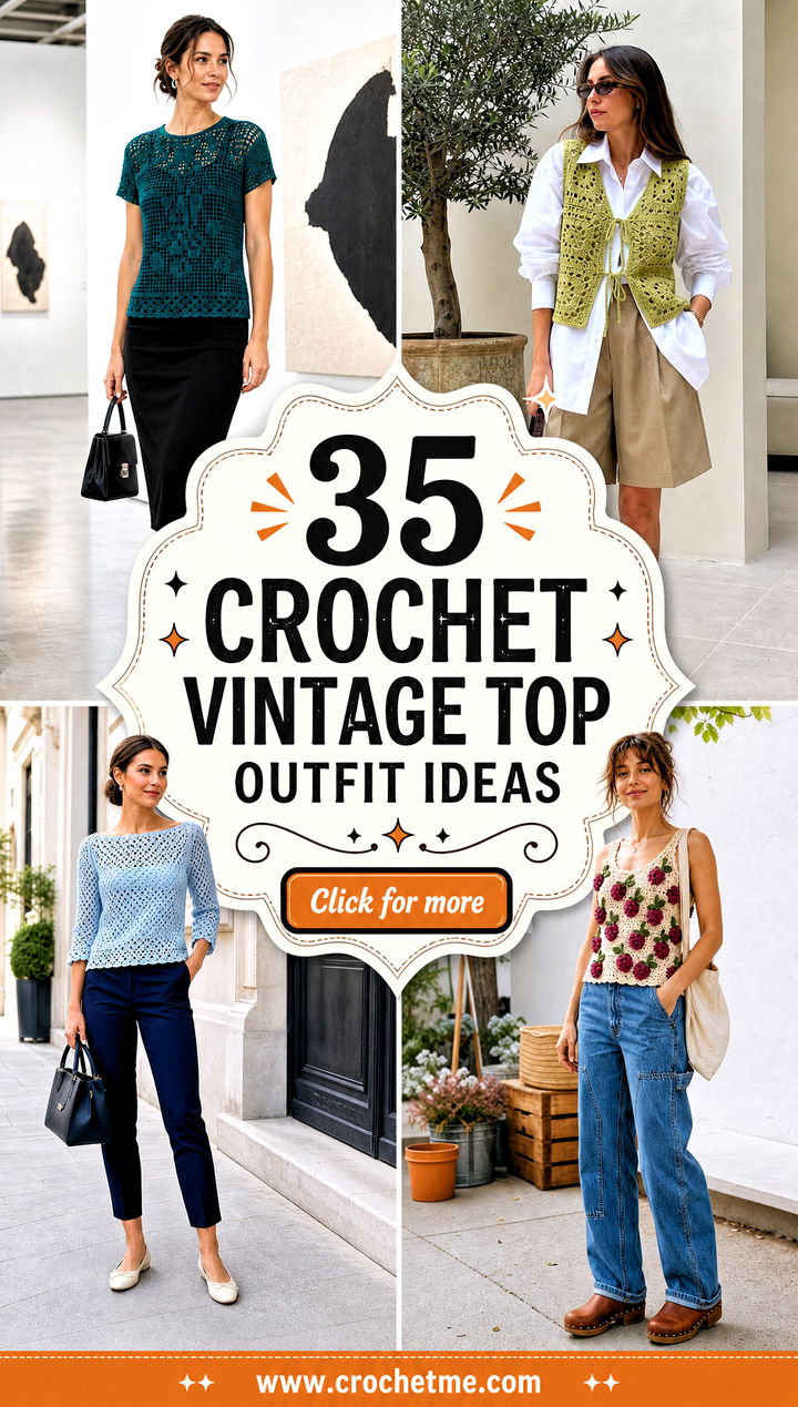 35 crochet vintage top outfit ideas - 35 crochet vintage top outfit ideas
