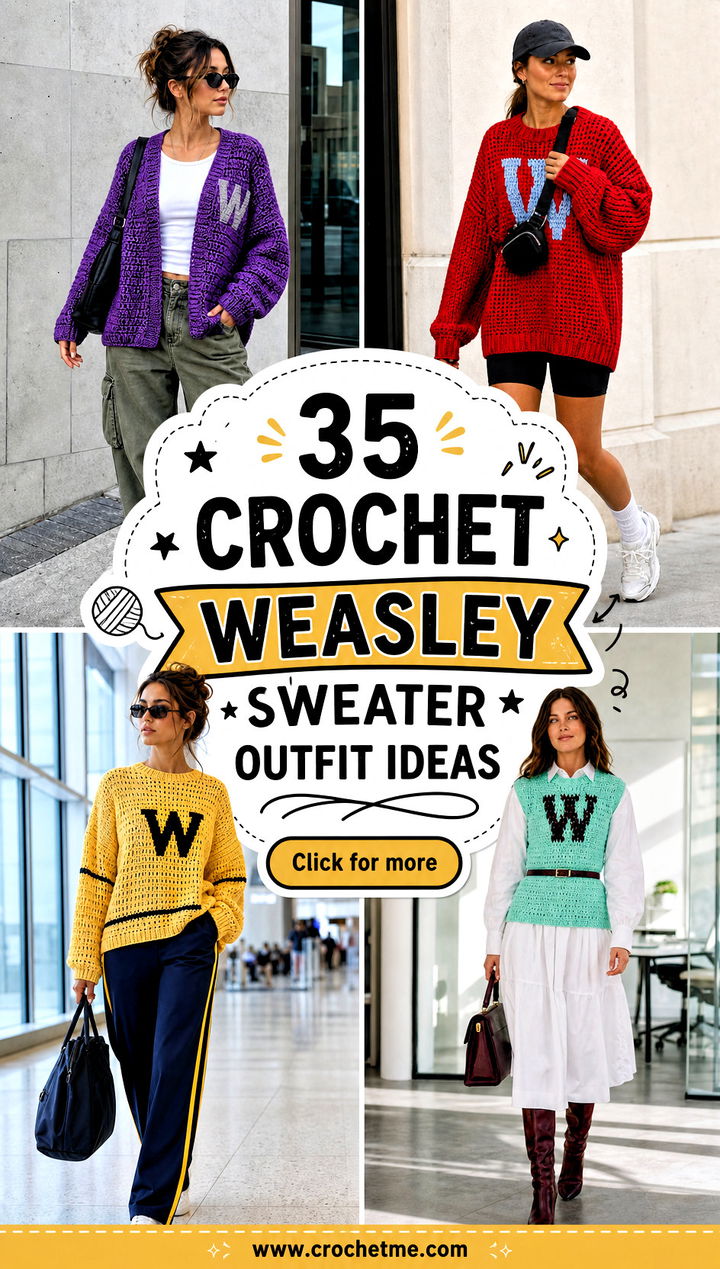 35 crochet weasley sweater outfit ideas - 35 crochet weasley sweater outfit ideas