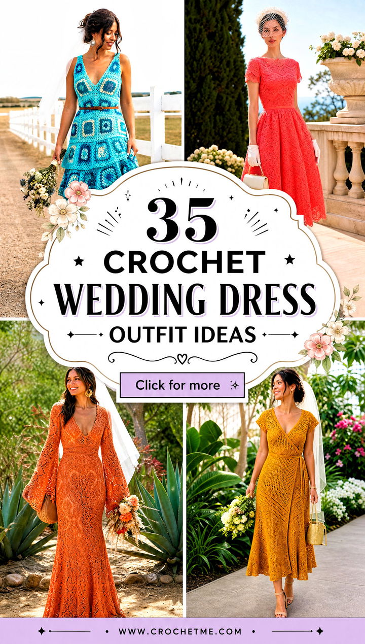 35 crochet wedding dress outfit ideas - 35 crochet wedding dress outfit ideas