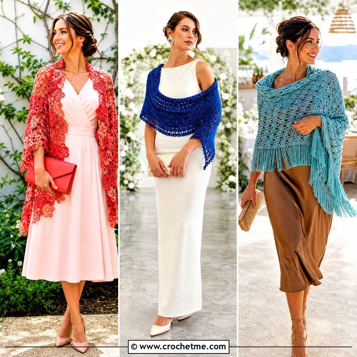 35 Crochet Wedding Shawl Outfit Ideas for Elegant Brides