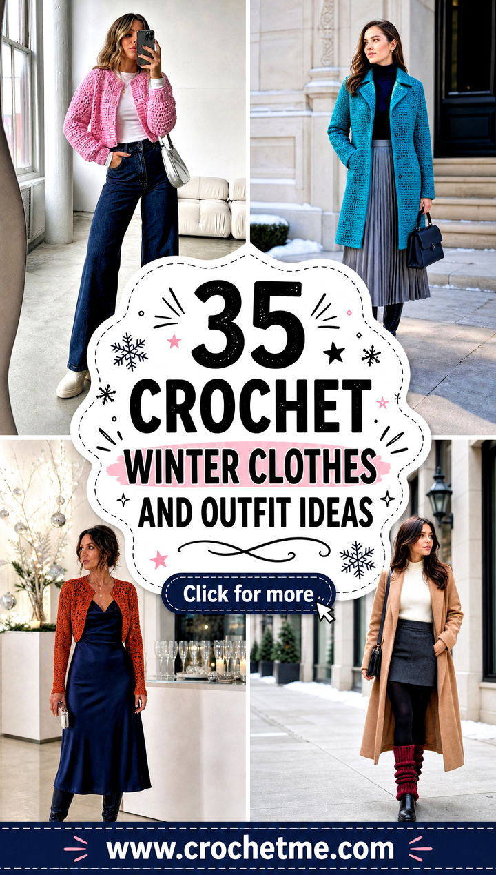 35 crochet winter clothes and outfit ideas - 35 crochet winter clothes and outfit ideas