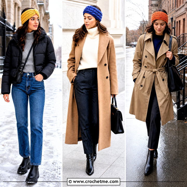 35 Crochet Winter Headband Outfit Ideas for Cozy Winter Style