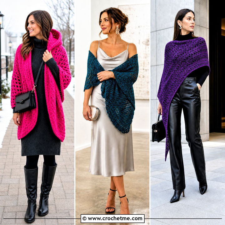 35 Crochet Wrap Shawl Outfit Ideas for Cozy Seasonal Style