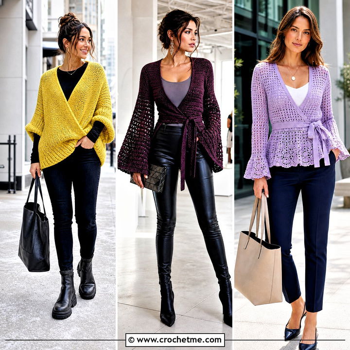 35 Crochet Wrap Sweater Outfit Ideas for Cozy Winter Style