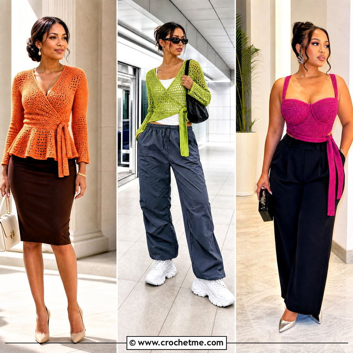 35 Crochet Wrap Top Outfit Ideas for Fresh Y2K-Inspired Style
