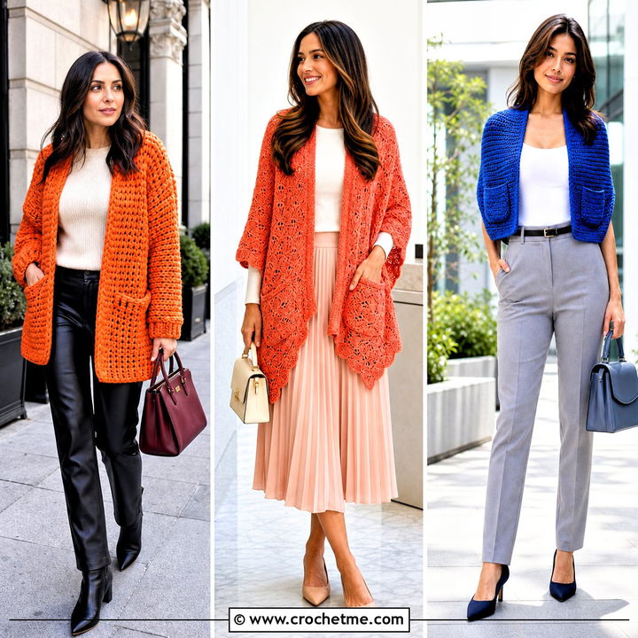 35 Crochet Wrap With Pockets Outfit Ideas for Cozy Style