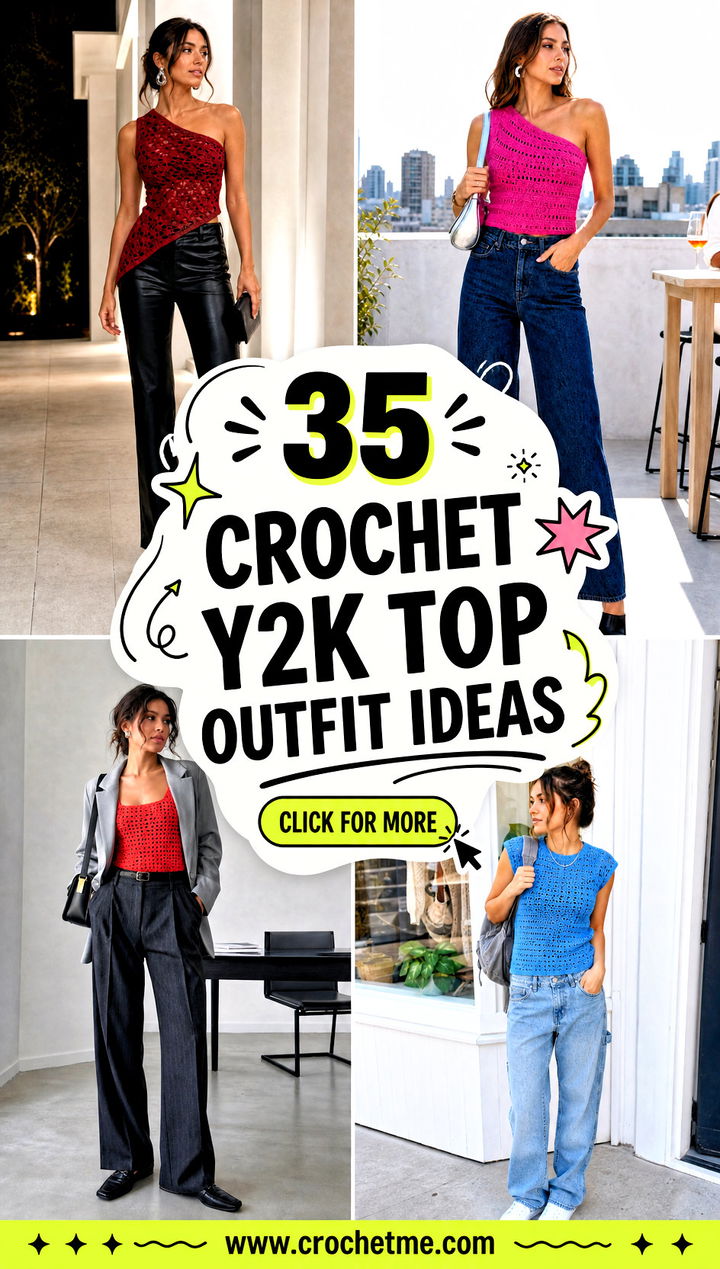 35 crochet y2k top outfit ideas - 35 crochet y2k top outfit ideas