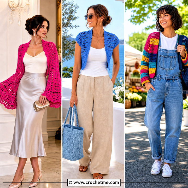 35 Crocheted Bolero Outfit Ideas for Romantic Layered Style