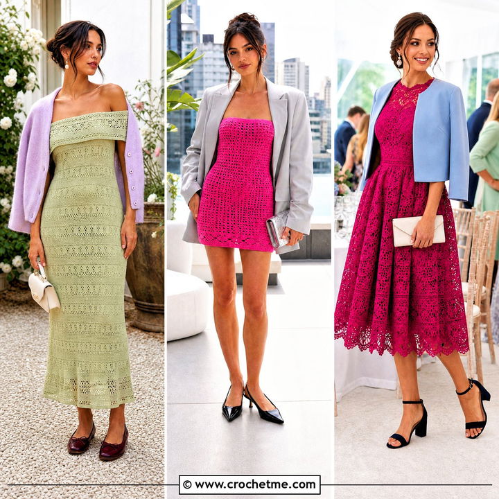 35 Crocheted Dress Outfit Ideas for Romantic Handmade Style