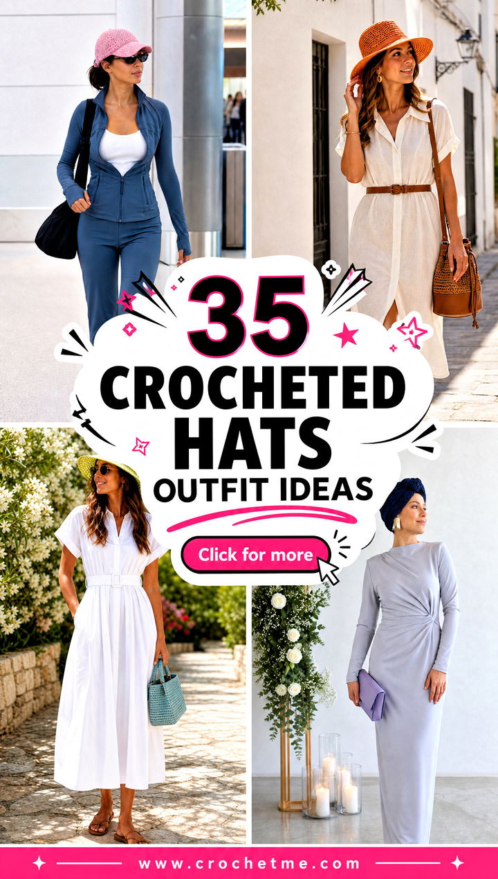 35 crocheted hats outfit ideas - 35 crocheted hats outfit ideas