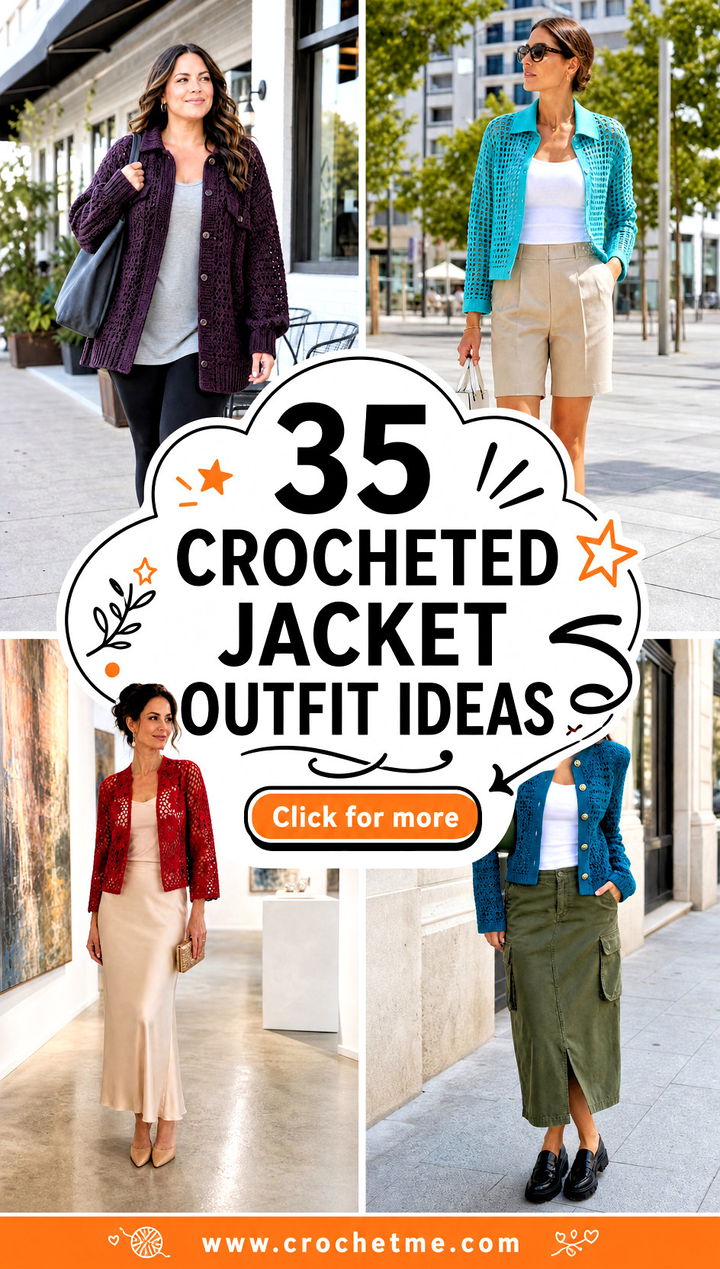 35 crocheted jacket outfit ideas - 35 crocheted jacket outfit ideas