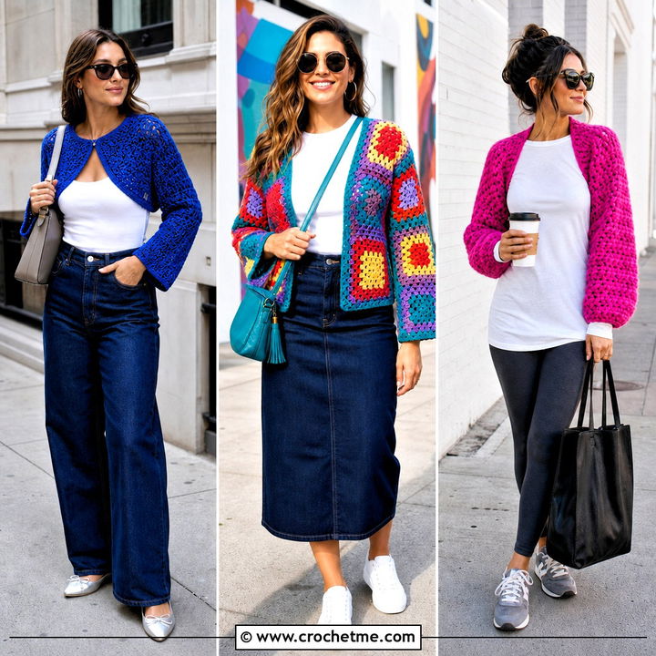 35 Crocheted Shrug Outfit Ideas for Easy, Chic Layered Looks