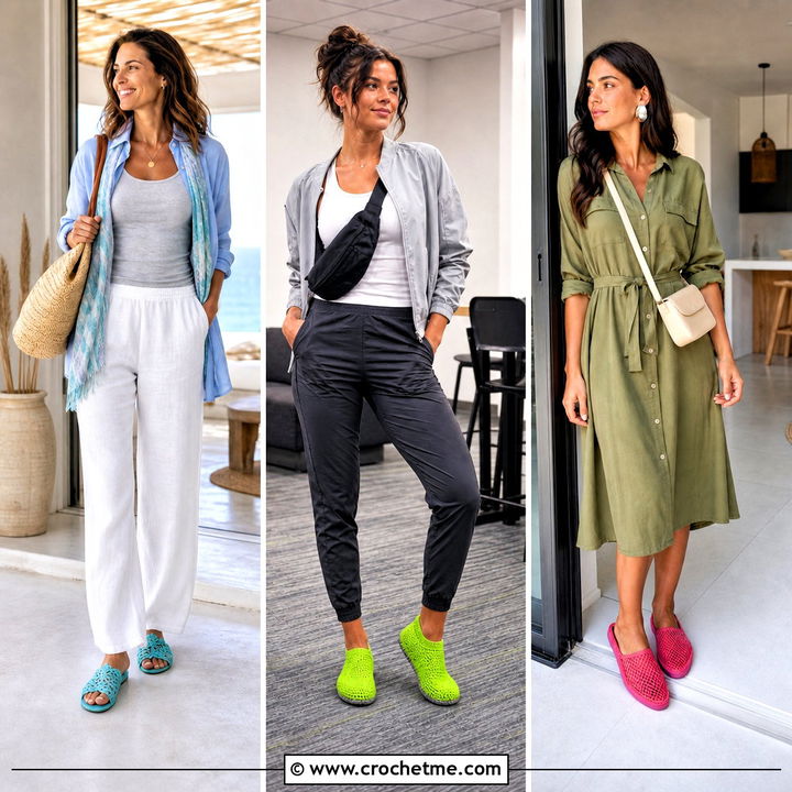 35 Crocheted Slippers Outfit Ideas for Cozy Days at Home