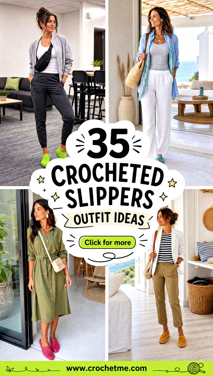 35 crocheted slippers outfit ideas - 35 crocheted slippers outfit ideas