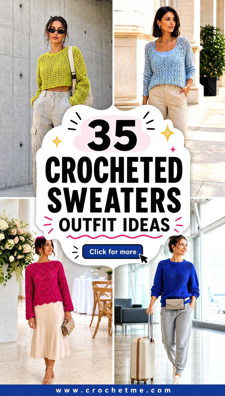 35 crocheted sweaters outfit ideas - 35 crocheted sweaters outfit ideas