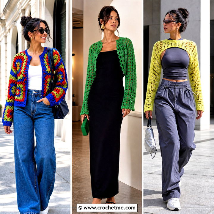35 Cropped Crochet Cardigan Outfit Ideas for Chic Layers