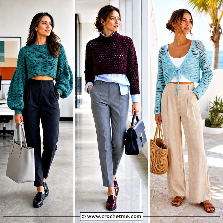 35 Cropped Crochet Sweater Outfit Ideas for Cozy, Chic Style