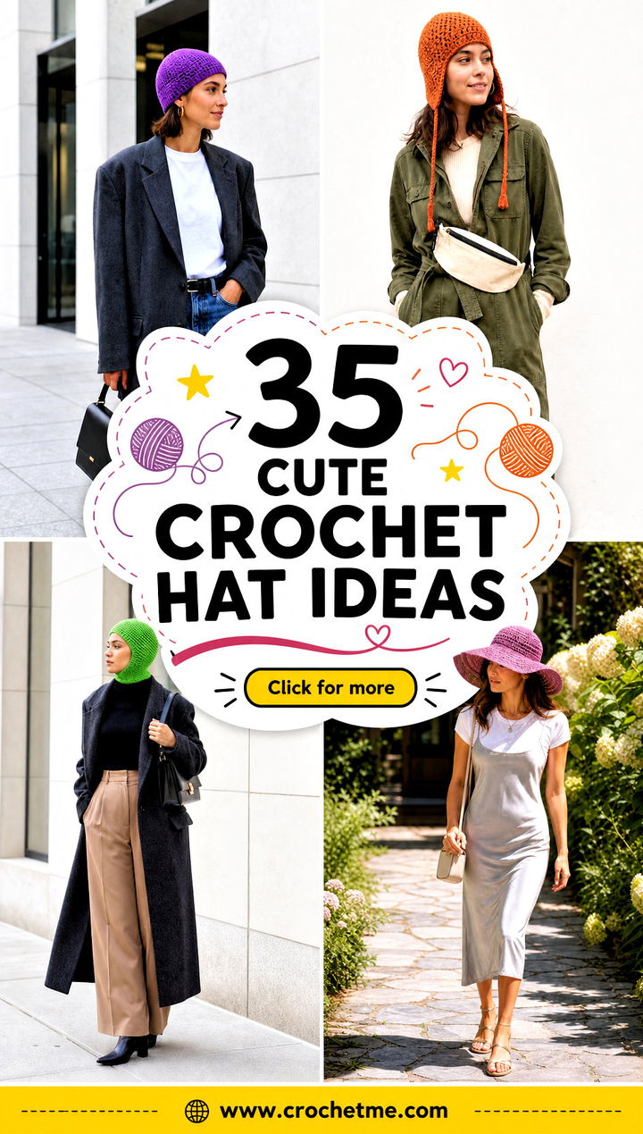 35 cute crochet hat ideas - 35 cute crochet hat ideas