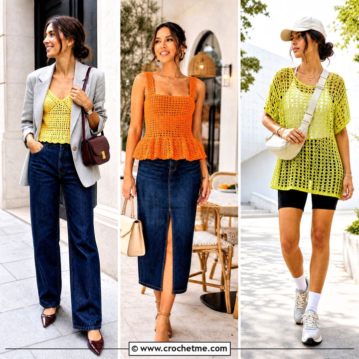 35 Cute Crochet Tops Outfit Ideas for Effortless Summer Style