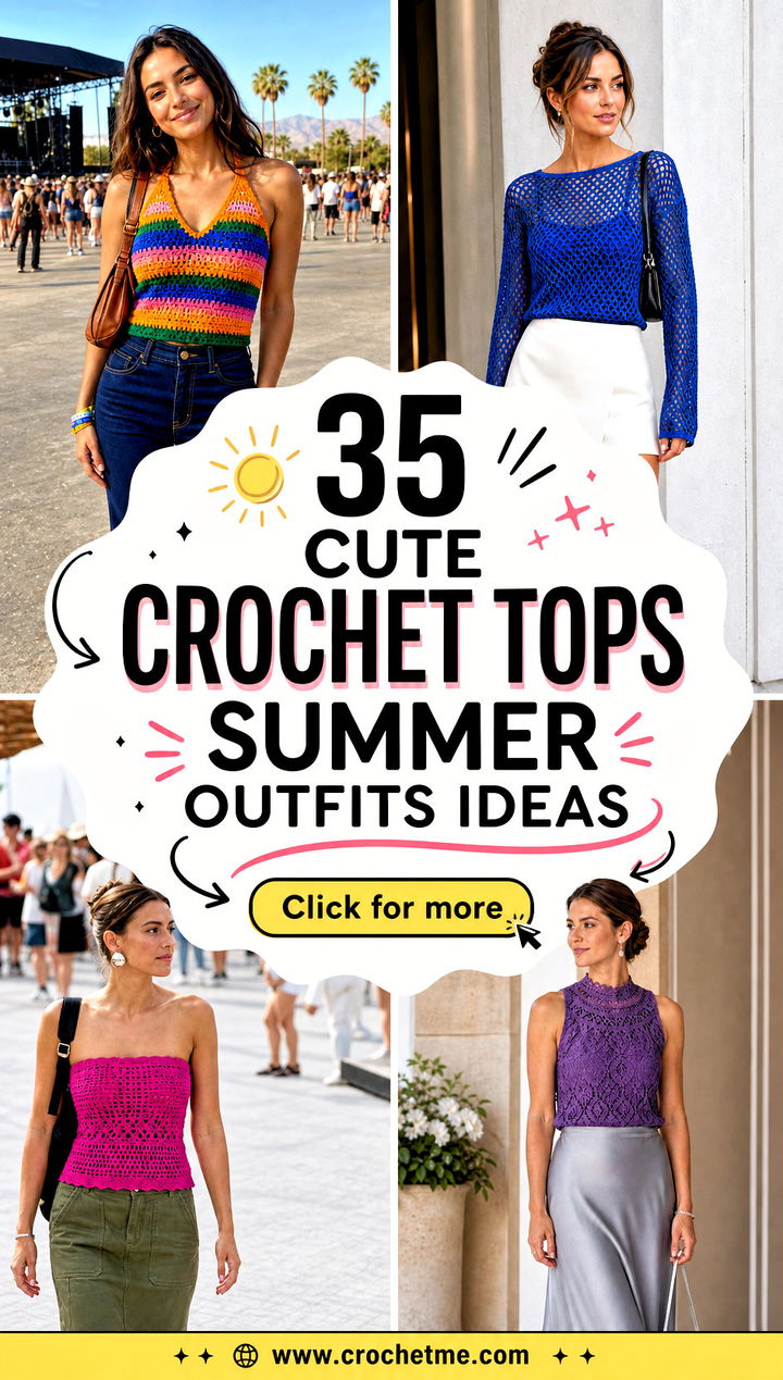 35 cute crochet tops summer outfits ideas - 35 cute crochet tops summer outfits ideas