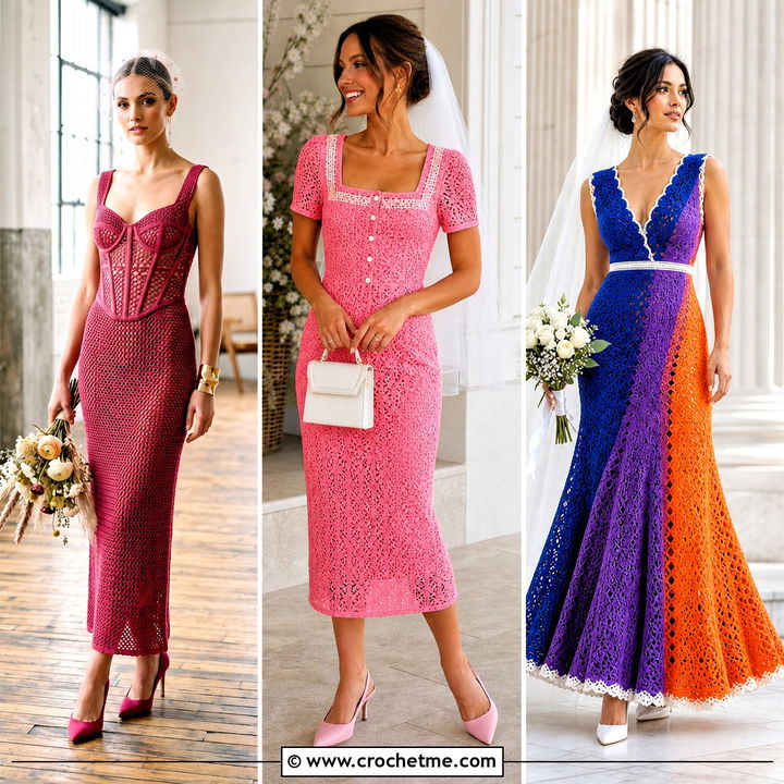 35 DIY Crochet Wedding Dress Outfit Ideas for Unique Bridal Style