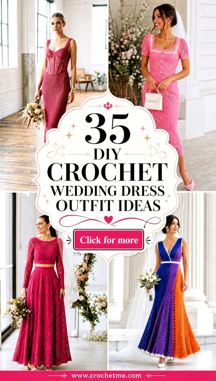 35 diy crochet wedding dress outfit ideas - 35 diy crochet wedding dress outfit ideas