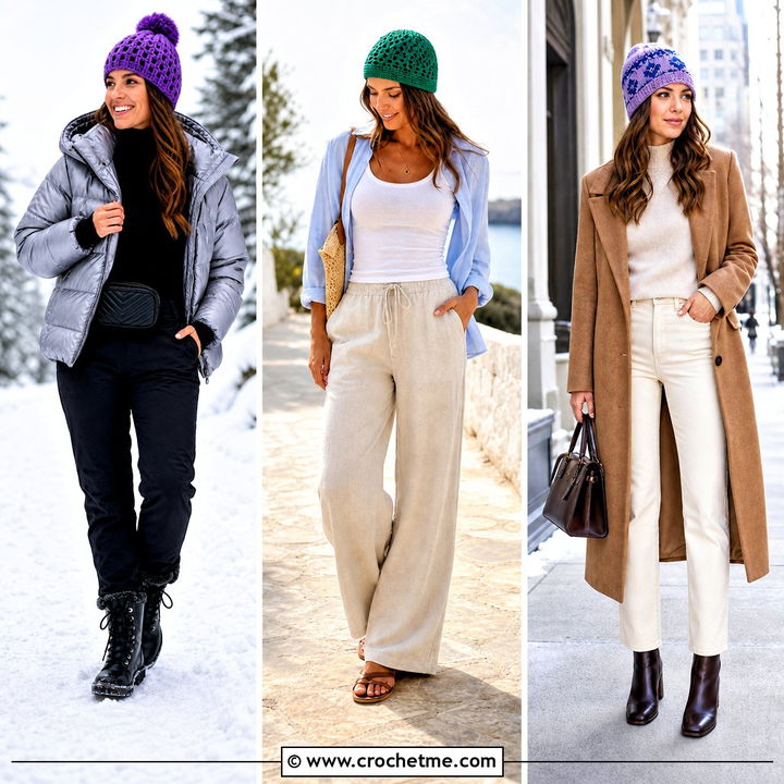 35 Double Crochet Beanie Outfit Ideas for Cozy Winter Style