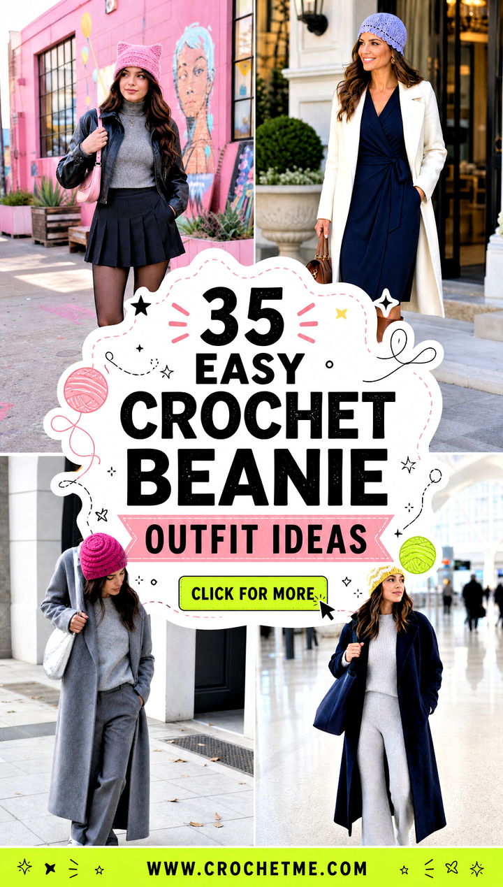 35 easy crochet beanie outfit ideas - 35 easy crochet beanie outfit ideas