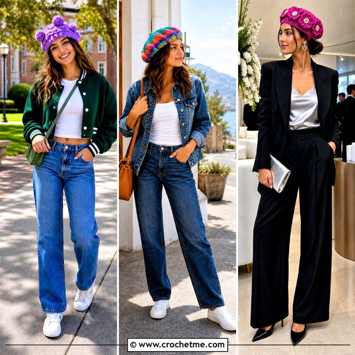 35 Easy Crochet Beret Outfit Ideas for Chic French-Inspired Style