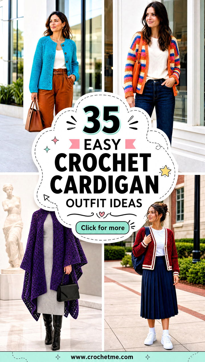 35 easy crochet cardigan outfit ideas - 35 easy crochet cardigan outfit ideas
