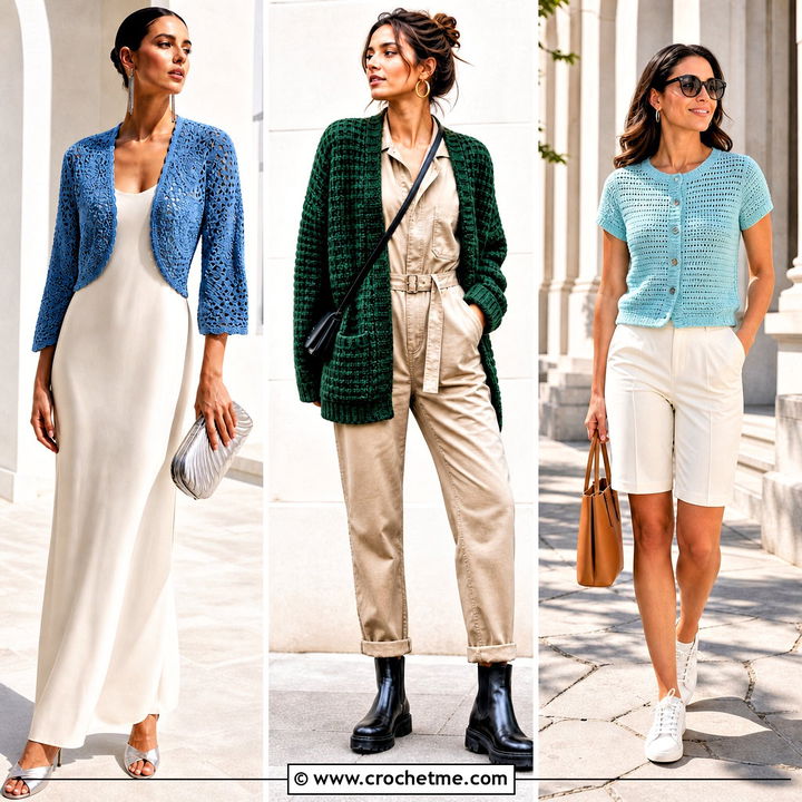 35 Easy Crochet Cardigan Women Outfit Ideas for Chic Looks