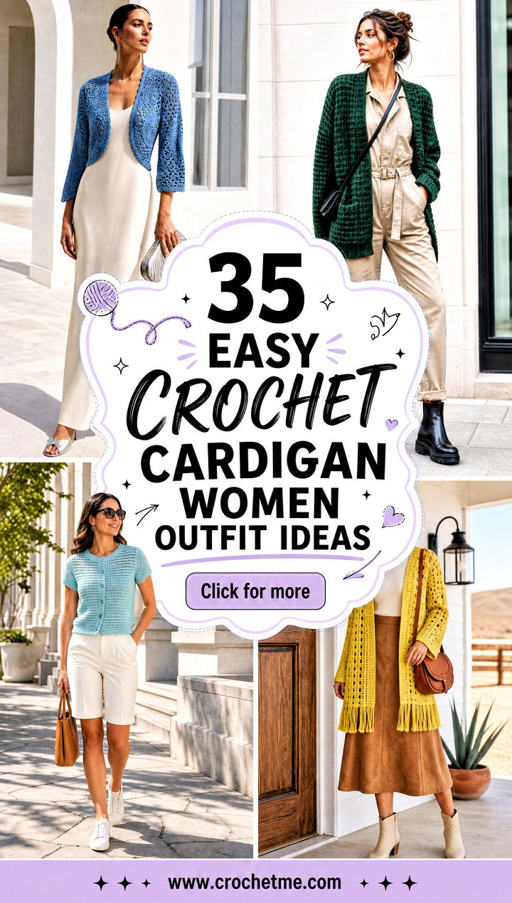 35 easy crochet cardigan women outfit ideas - 35 easy crochet cardigan women outfit ideas