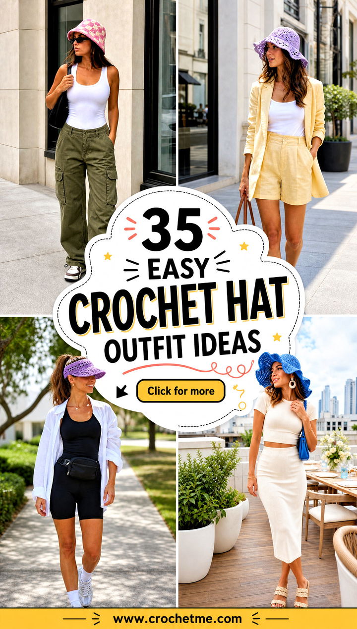 35 easy crochet hat outfit ideas - 35 easy crochet hat outfit ideas