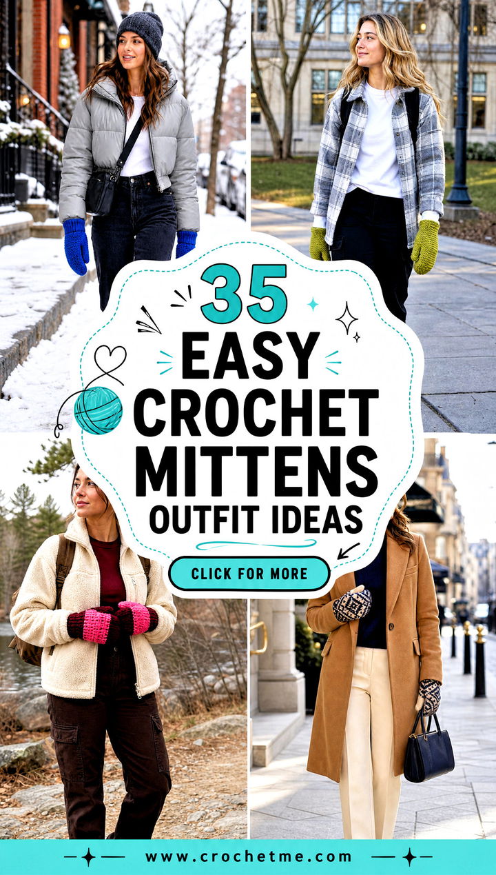 35 easy crochet mittens outfit ideas - 35 easy crochet mittens outfit ideas